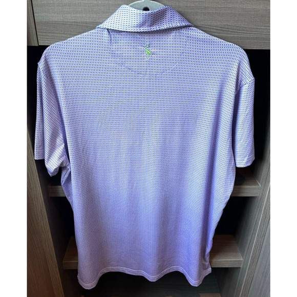 TailorByrd Polo Shirt Mens M NEW Blue Pink Golf SPF 30 Quick Dry 3 Button - Picture 2 of 8